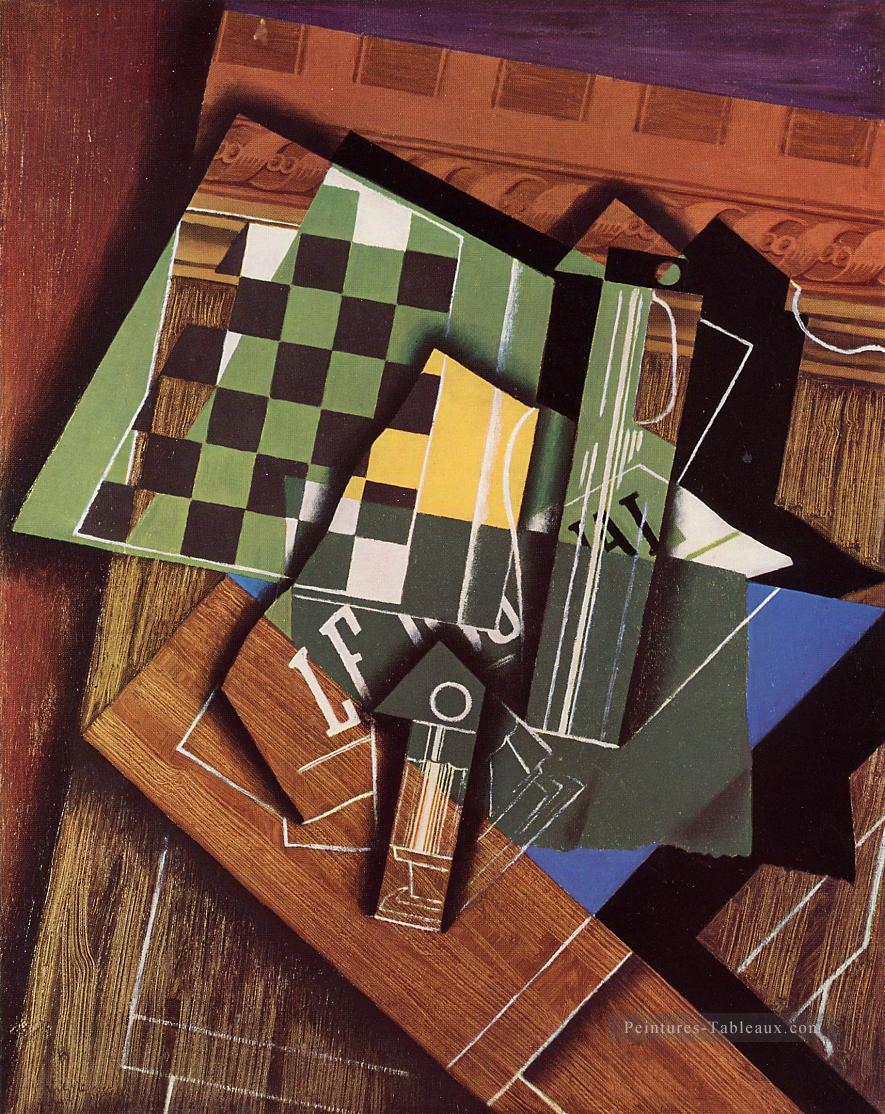 la checkerboard 1915 Juan Gris Peintures à l'huile